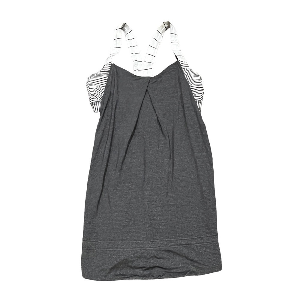 Lululemon Women's Rest Less Tank Top in Heathered Soot Hyper Stripe Size 4